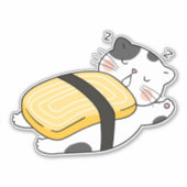 かわいい寿司猫キャラクター シール (正面)