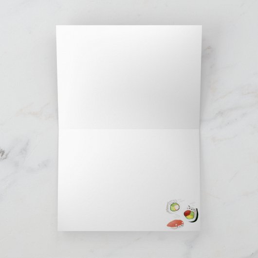 かわいい寿司猫 カード (内部)