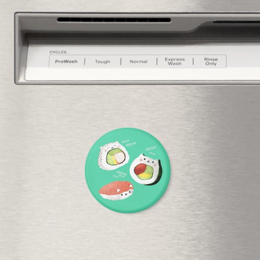 かわいい寿司猫 マグネット (インサイチュ (食洗機))