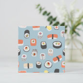 かわいい寿司誕生日カード アドバイスカード (スタンド正面)