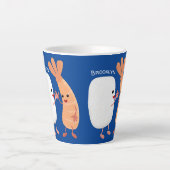 かわいい寿司飯の仲間の漫画 カフェラテマグ (正面)