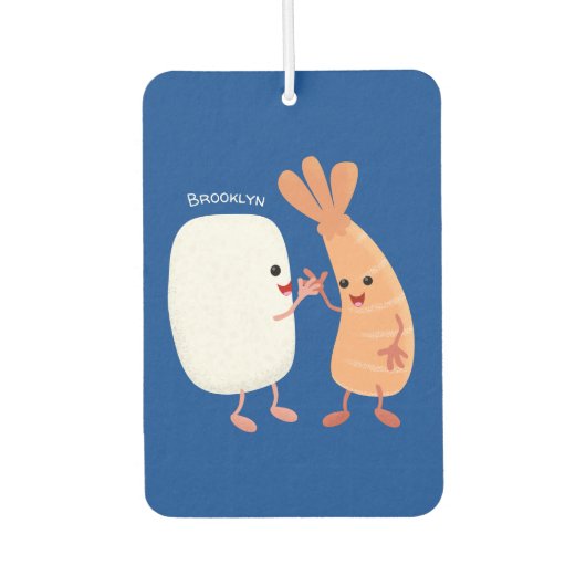 かわいい寿司飯の仲間の漫画 カーエアーフレッシュナー (正面)