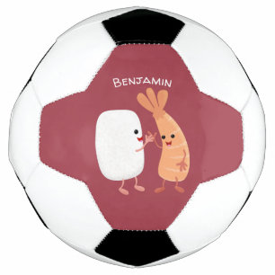 かわいい寿司飯の仲間の漫画 サッカーボール