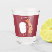 かわいい寿司飯の仲間の漫画 ショットグラス (正面)