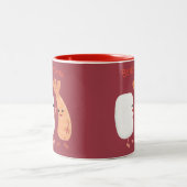 かわいい寿司飯の仲間の漫画 ツートーンマグカップ (中央)