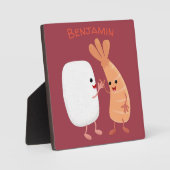 かわいい寿司飯の仲間の漫画 フォトプラーク (正面)