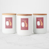 かわいい寿司飯の仲間の漫画 フードラベル (ボトル)