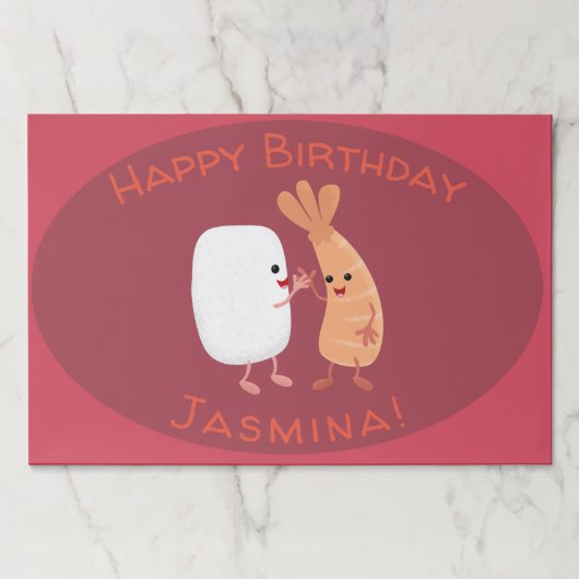 かわいい寿司飯の仲間の漫画 ペーパーパッド (正面)