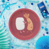 かわいい寿司飯の仲間の漫画 ペーパープレート (パーティー)