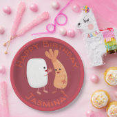 かわいい寿司飯の仲間の漫画 ペーパープレート (パーティー)