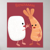 かわいい寿司飯の仲間の漫画 ポスター (正面)