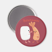 かわいい寿司飯の仲間の漫画 マグネット (正面/裏面)