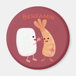 かわいい寿司飯の仲間の漫画 マグネット