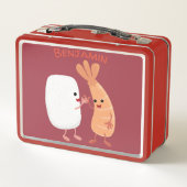 かわいい寿司飯の仲間の漫画 メタルランチボックス (裏面)