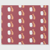 かわいい寿司飯の仲間の漫画 ラッピングペーパー (フラット)