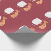 かわいい寿司飯の仲間の漫画 ラッピングペーパー (角)