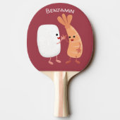 かわいい寿司飯の仲間の漫画 卓球ラケット (裏面)