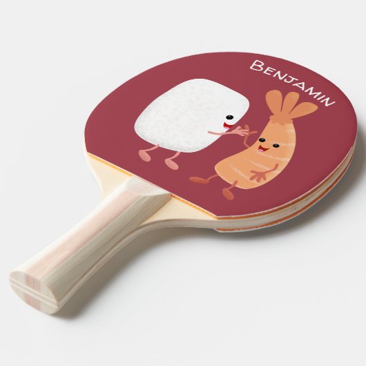 かわいい寿司飯の仲間の漫画 卓球ラケット (正面アングル)