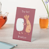 かわいい寿司飯の仲間の漫画 台座サイン (インサイチュ)