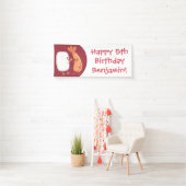 かわいい寿司飯の仲間の漫画 横断幕 (インサイチュ)