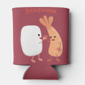 かわいい寿司飯の仲間の漫画 缶クーラー (裏面)