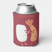 かわいい寿司飯の仲間の漫画 缶クーラー (缶裏面)