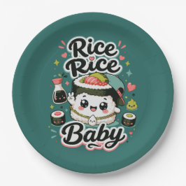 かわいい寿司 ごはんごはんベイビー ペーパープレート