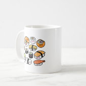 かわいい寿司 コーヒーマグカップ (正面左)