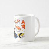 かわいい寿司 コーヒーマグカップ (正面右)
