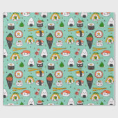 かわいい寿司 ラッピングペーパー (フラット)