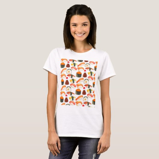 かわいい寿司 Tシャツ (正面フル)