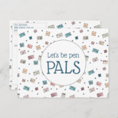 かわいい封筒レッツペンパール先生 ポストカード (正面/裏面)