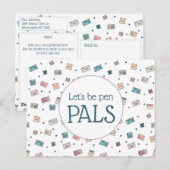 かわいい封筒レッツペンパール先生 ポストカード (正面/裏面)