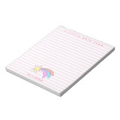 かわいい射撃、 発砲スター – ピンクストライプのガールズ ノートパッド (回転)