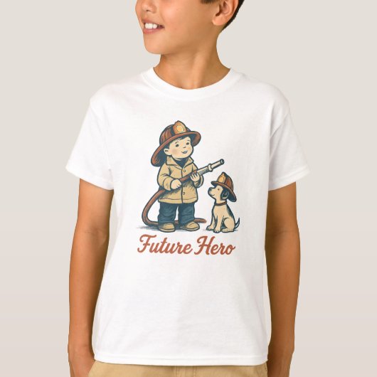 かわいい将来の消防士のシャツ Tシャツ (正面)