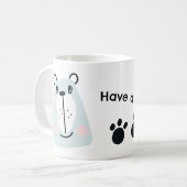 かわいい小おもしろい熊 コーヒーマグカップ (正面左)