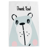 かわいい小おもしろい熊 ミディアムペーパーバッグ (正面)