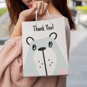 かわいい小おもしろい熊 ミディアムペーパーバッグ