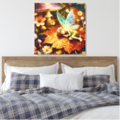 かわいい小お洒落妖精が眠る キャンバスプリント (インサイチュ (寝室))