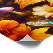 かわいい小お洒落妖精が眠る ポスター (角)