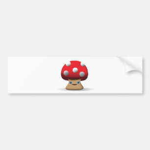 かわいい小さいきのこ バンパーステッカー