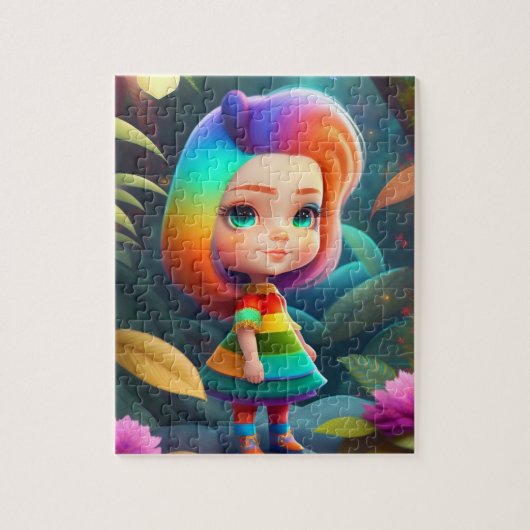 かわいい小さいエルフの女の子 ジグソーパズル (縦)
