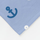 かわいい小さないかり柄 フリースブランケット (角)