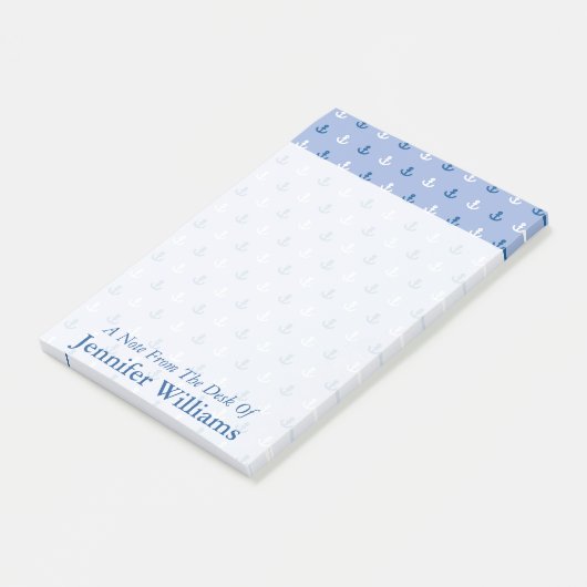 かわいい小さないかり柄|名前の追加 ポストイット (アングル)