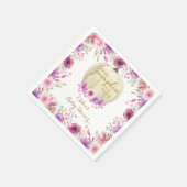 かわいい小さなかぼちゃのフローラ赤ちゃんシャワー スタンダードカクテルナプキン (角)