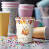 かわいい小さなかぼちゃの子犬の秋ラブベビーシャワー 紙コップ