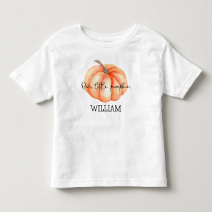 かわいい小さなかぼちゃの水の色ベビーシャワー トドラーTシャツ