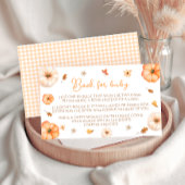 かわいい小さなかぼちゃの秋の夕食本 エンクロージャーカード