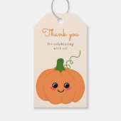 かわいい小さなかぼちゃの秋赤ちゃんシャワーありがとう ギフトタグ (正面)
