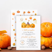 かわいい小さなかぼちゃの途中の赤ちゃんシャワー 招待状